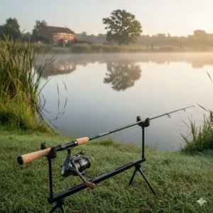 An illustration comparing a 10ft short-range waggler rod with a traditional 12ft match rod for different river and lake conditions.
