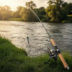 A powerful 14ft waggler rod designed for trotting heavy floats on fast-flowing UK rivers like the Trent or Wye.
