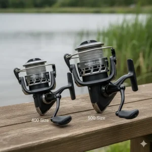Comparison of 4000 and 5000 size feeder reels suitable for different casting distances.