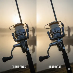 A comparison of front drag match fishing reels used for taming large carp on commercial match circuits.