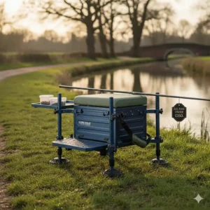 Alt text for image 7 A complete coarse fishing seatbox system offering premium features like a pole seat and footplate at a price point under 150 pounds.
