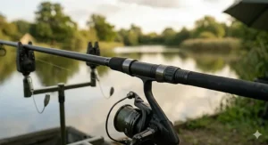 A sturdy DPS style reel seat fitted on a budget carp rod under £100.