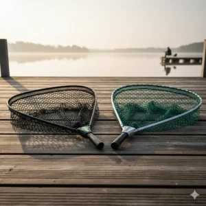 A wide-angle hero shot of a complete Preston Innovations and Drennan match tackle setup on a UK commercial fishery peg during a morning session.
