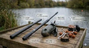 A comparison of different boilie throwing sticks for varying baiting distances.