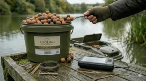 Display showing the extended battery life and charging port of a top-rated bait boat.