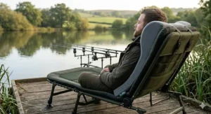 A high-density memory foam fishing pillow providing superior comfort for overnight carp fishing.