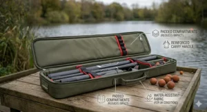 A durable protective case for safely transporting a fishing throwing stick.