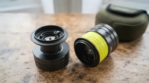 Spare spool and reel components laid out for a versatile pike fishing setup.