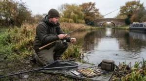 A textured soft plastic shad lure designed for bottom-jigging for zander in UK canals.