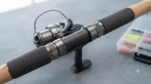 Secure reel seat fitted on a value-for-money zander spinning rod.