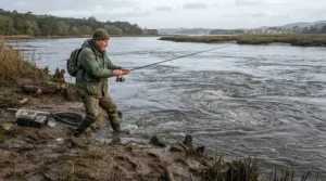 Deploying beach lead weights for strong tide currents in a fast-flowing estuary