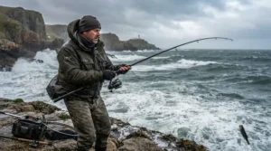 Enduring winter weather while deploying beach lead weights for strong tide conditions