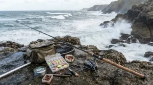 Using impact shields for beach casting while targeting cod from a deep water rock mark