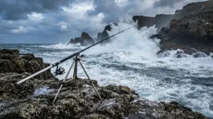 Using gripper value beach fishing leads to hold the seabed against strong tidal currents.